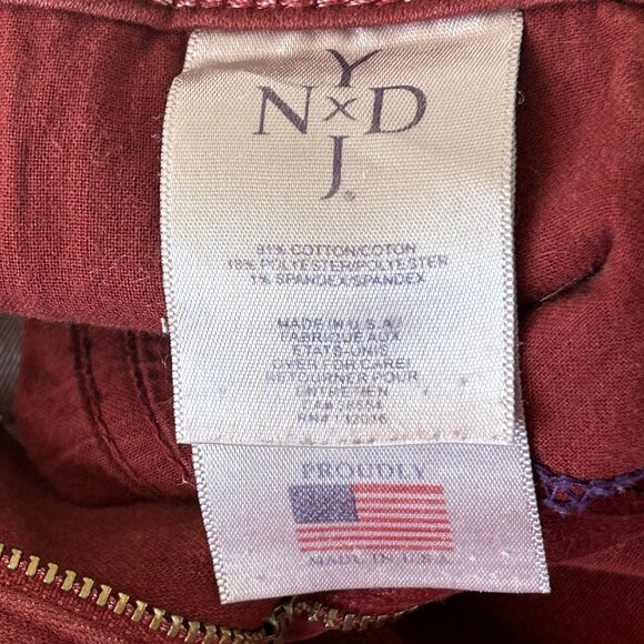 NYDJ Legging Jeans Womens Size 4 Rust Red Lift Tuck Technology Pockets Jeggings - Picture 8 of 16